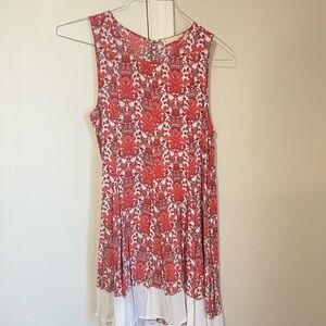 Altar'd State Pink & White Paisley Sleeveless Dress
